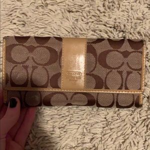 coach wallet, brown/tan, barely used